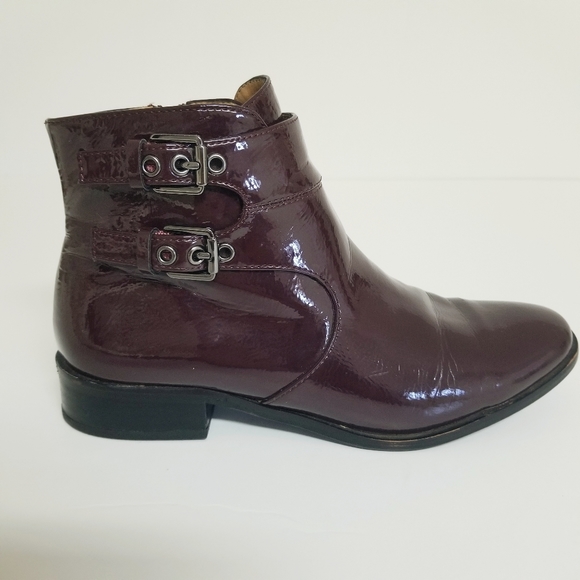 Franco Sarto Riddick burgandy patent leather boot - Picture 3 of 10